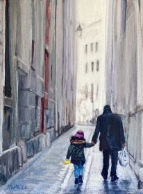 Christmas Day in Paris 9x12