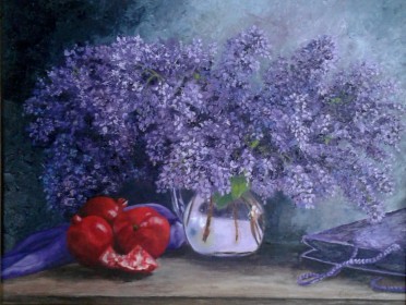 Lilacs and Pomegranets 14x18